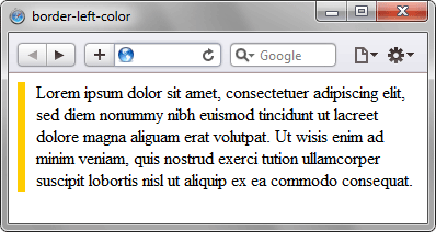 Результат использования border-left-color
