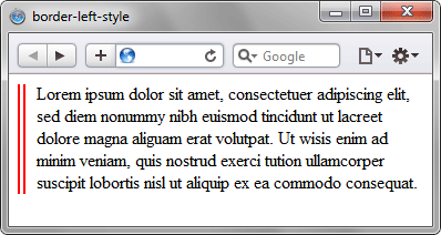 Использование свойства border-left-style