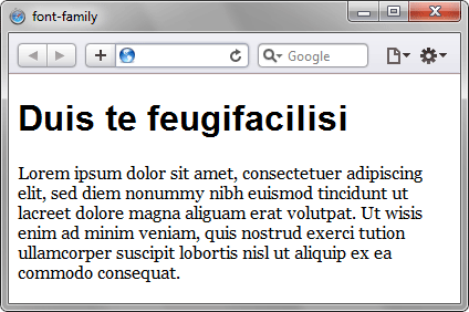 Применение свойства font-family
