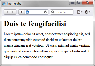 Применение свойства line-height