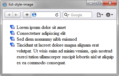 Применение свойства list-style-image