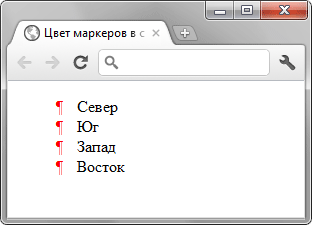 Маркеры, созданные с помощью стилей